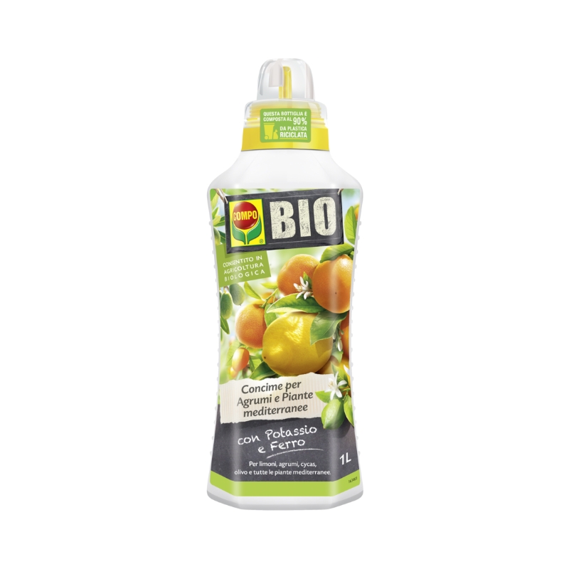 CONCIME COMPO LIQUIDO PER AGRUMI E PIANTE MEDITERRANEE LIMONE, ARANCIO 1 LITRO